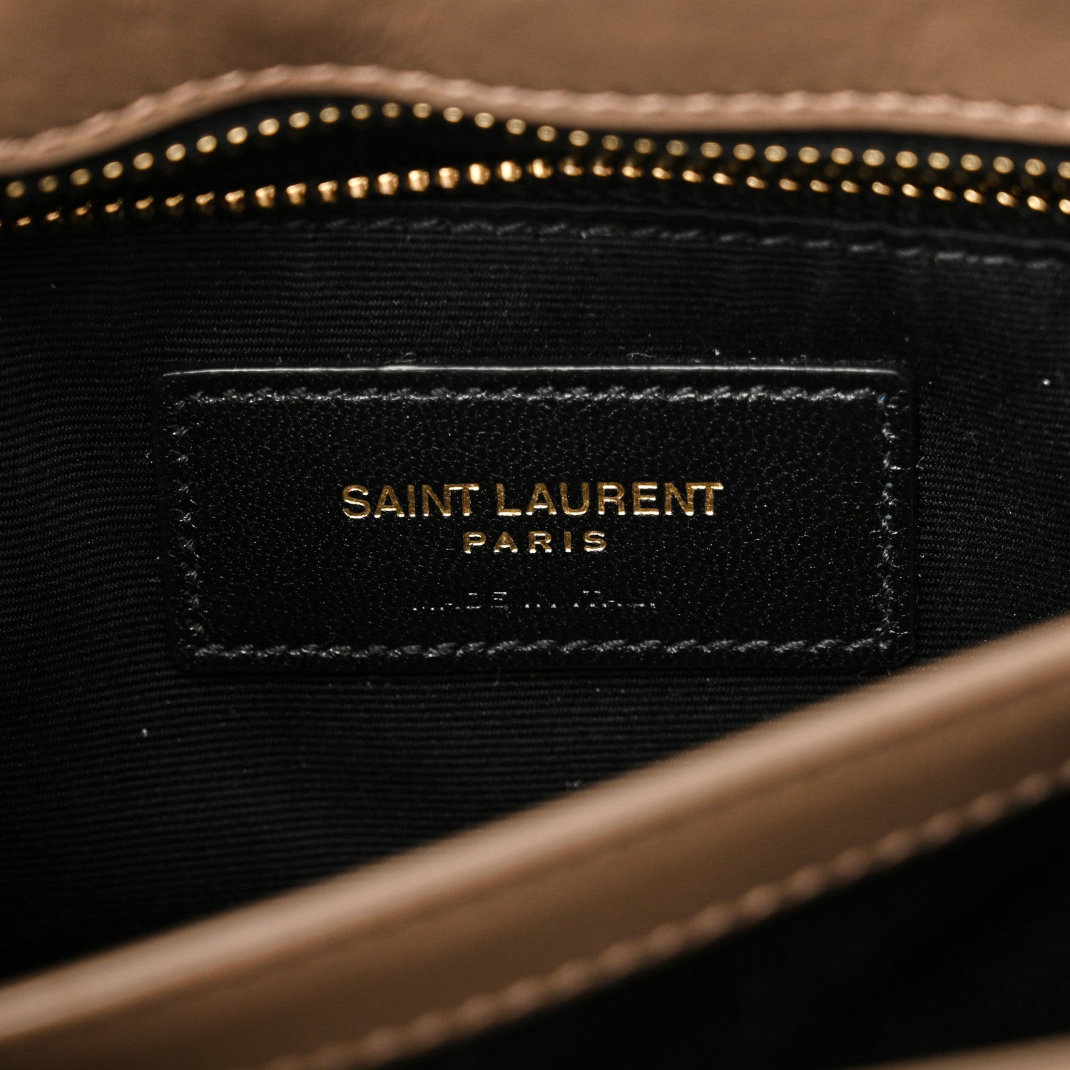 Saint Laurent Calfskin Y Quilted Monogram Toy Loulou Crossbody Bag Dark Beige 5 of 9