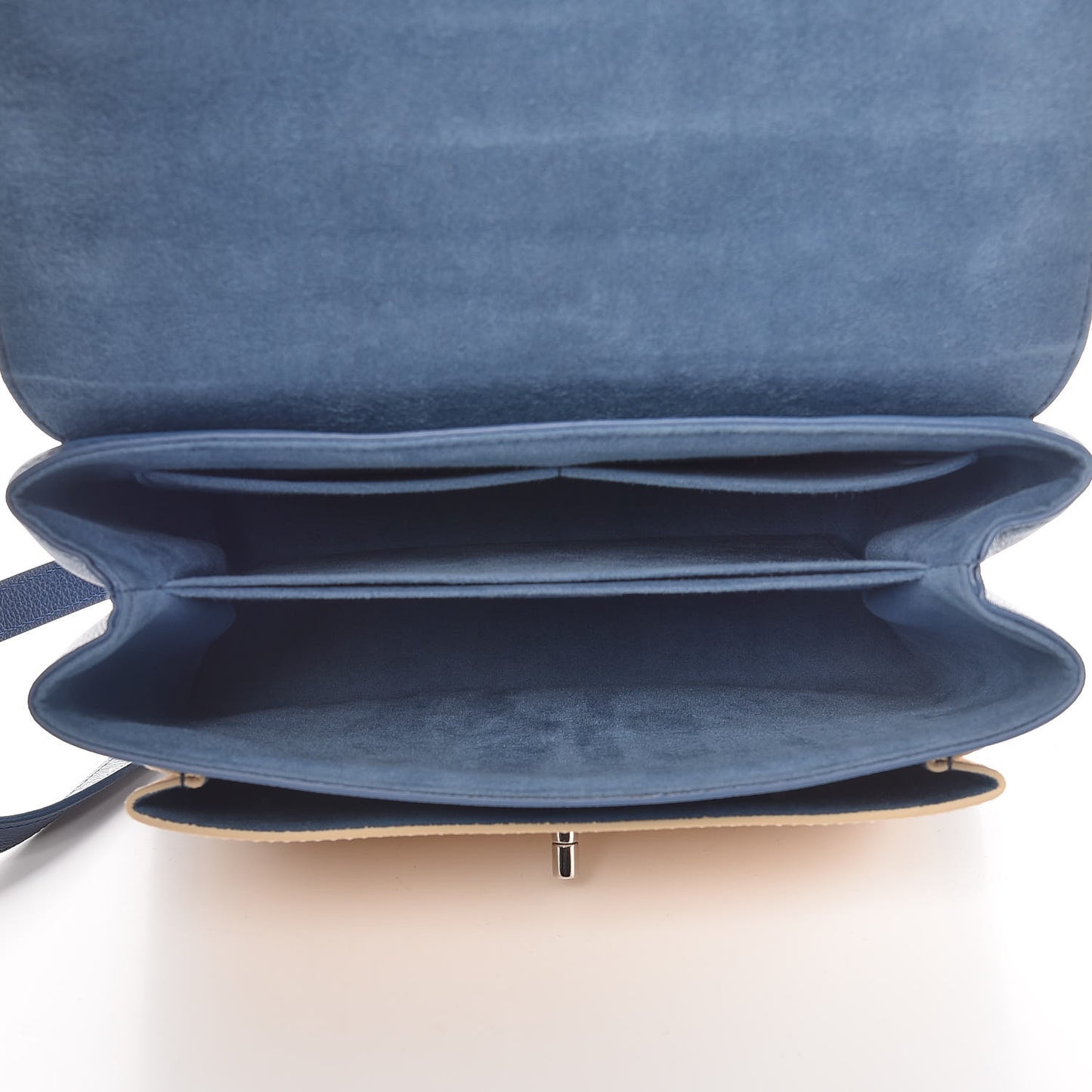 Soft Calfskin My Lockme Top Handle Bleuet Vanille