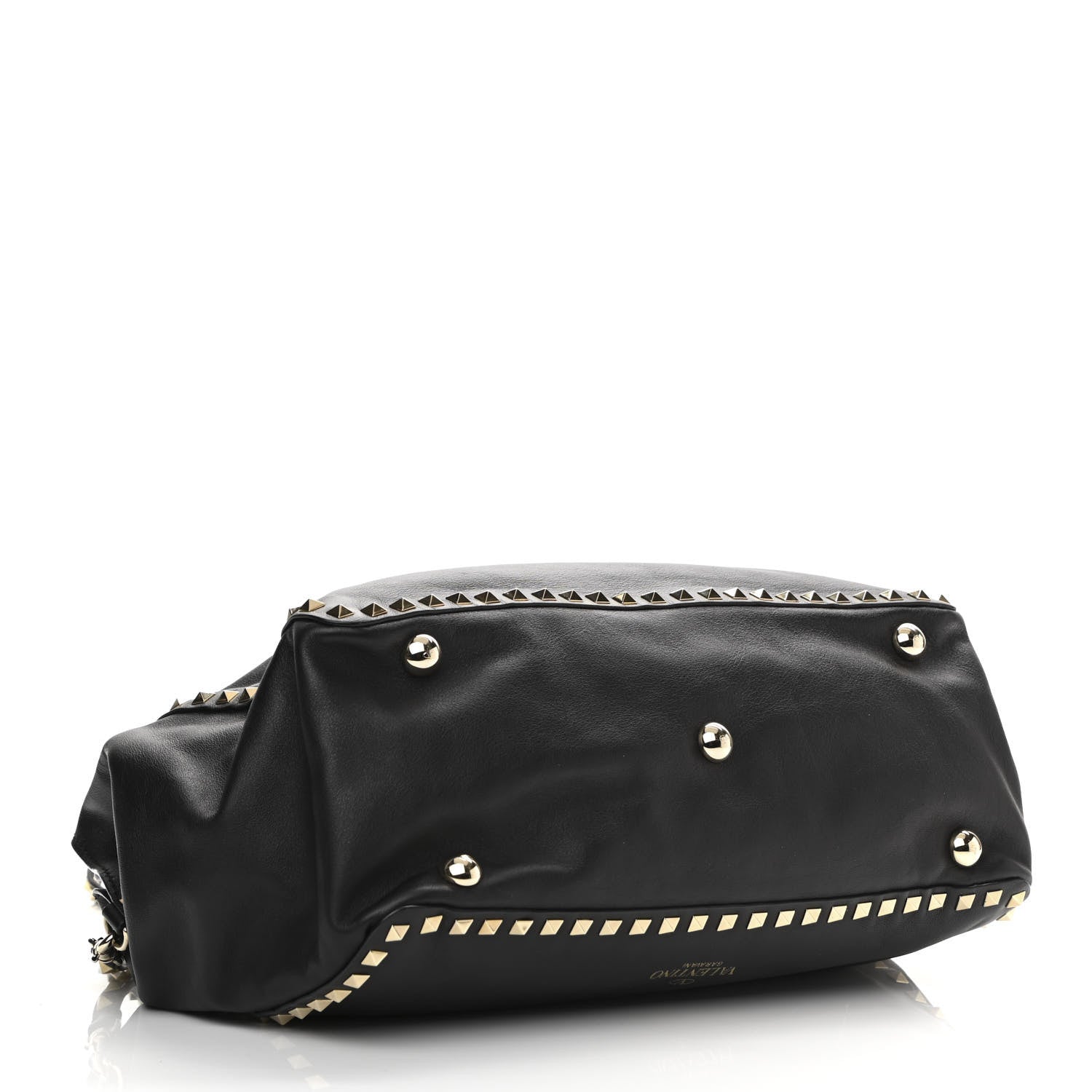 Valentino Garavani Vitello Medium Rockstud Tote Black 4 of 9