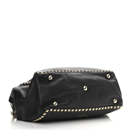 Valentino Garavani Vitello Medium Rockstud Tote Black 4 of 9