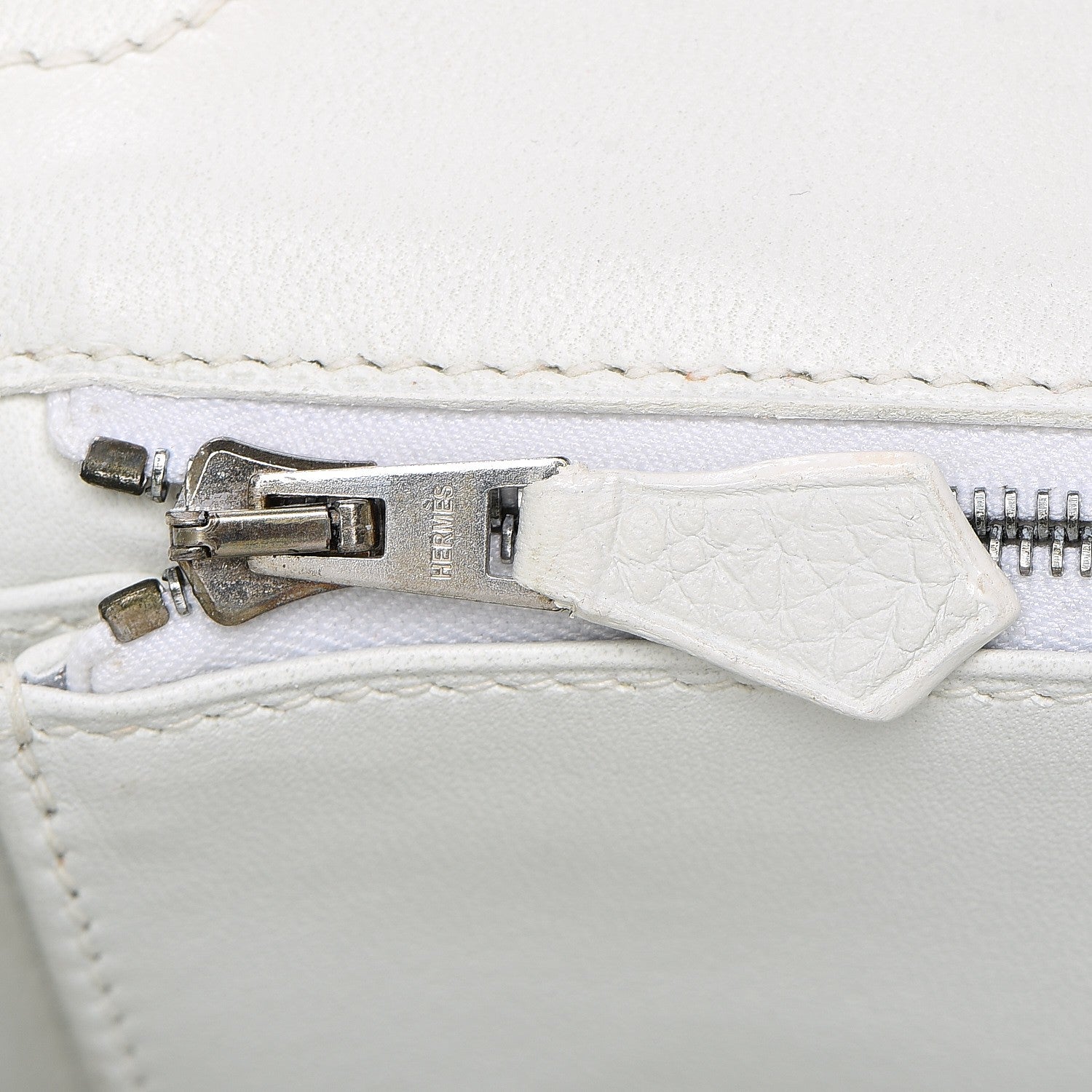 Hermes Taurillon Clemence Birkin 30 White 9 of 33