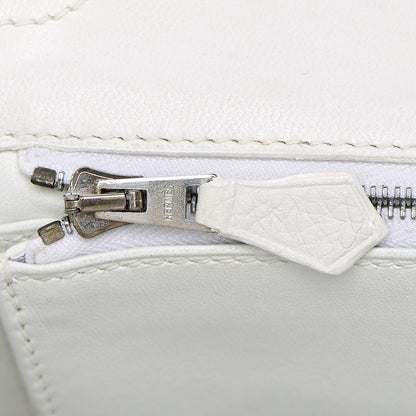 Hermes Taurillon Clemence Birkin 30 White 9 of 33