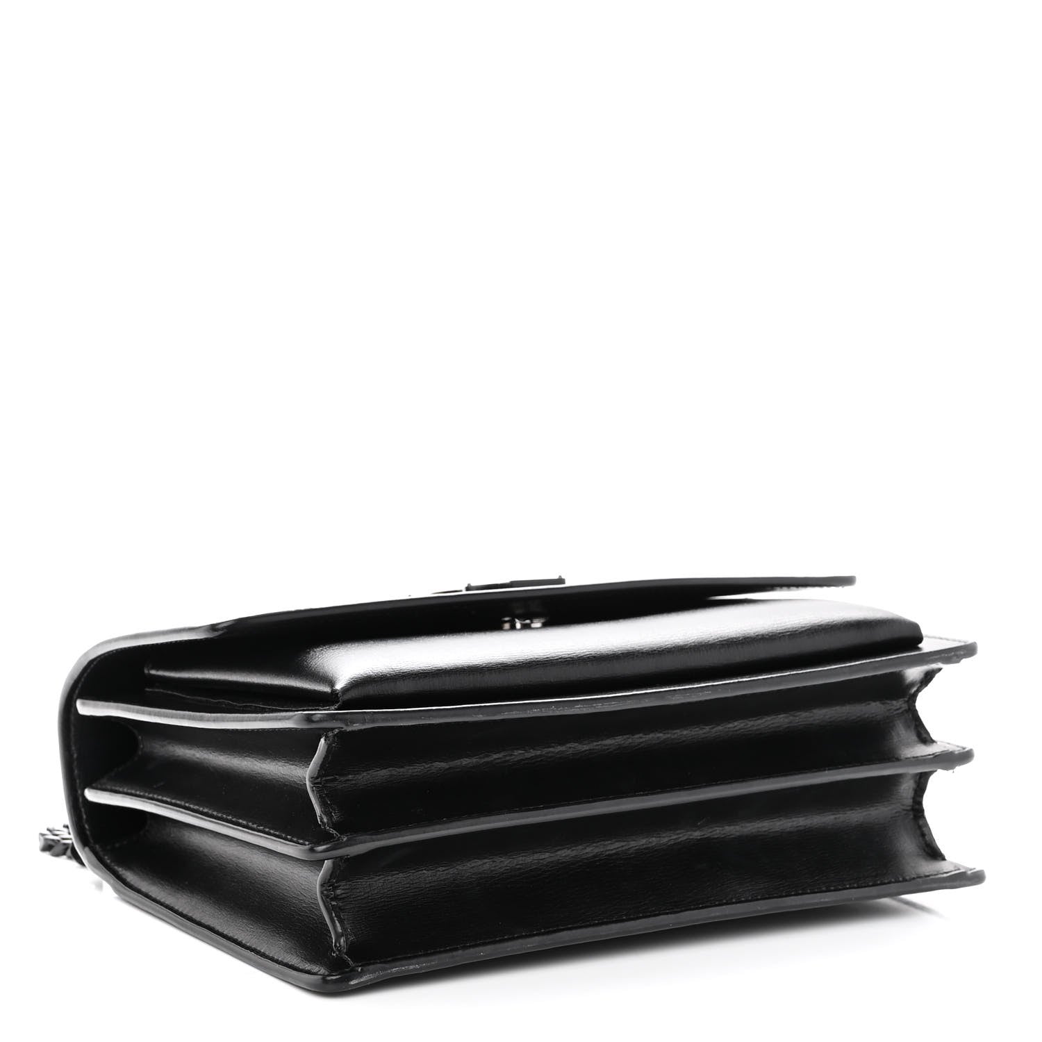 Saint Laurent Calfskin Medium Monogram Monochrome Sunset Black 4 of 9