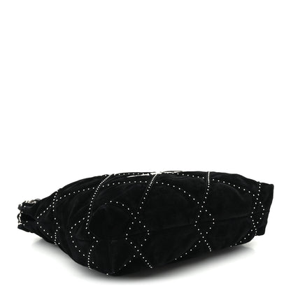 Chanel Suede Quilted Studded Small Chanel 22  Black 3 of 10