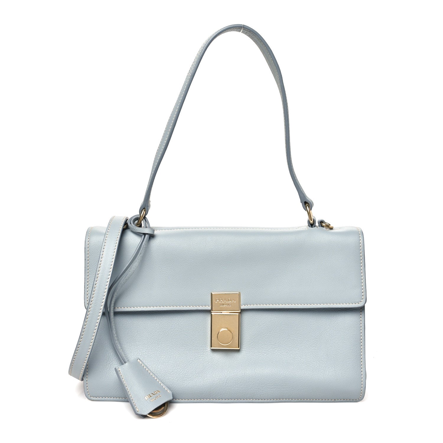 Prada Calfskin Medium Soft Sound Shoulder Bag Opaline 1 of 9