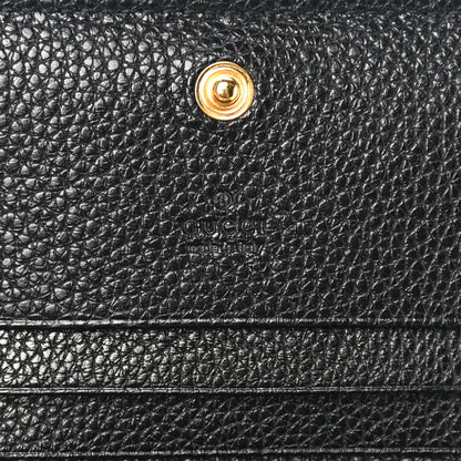 Gucci Grainy Calfskin Zumi Chain Card Case Wallet Black 6 of 10