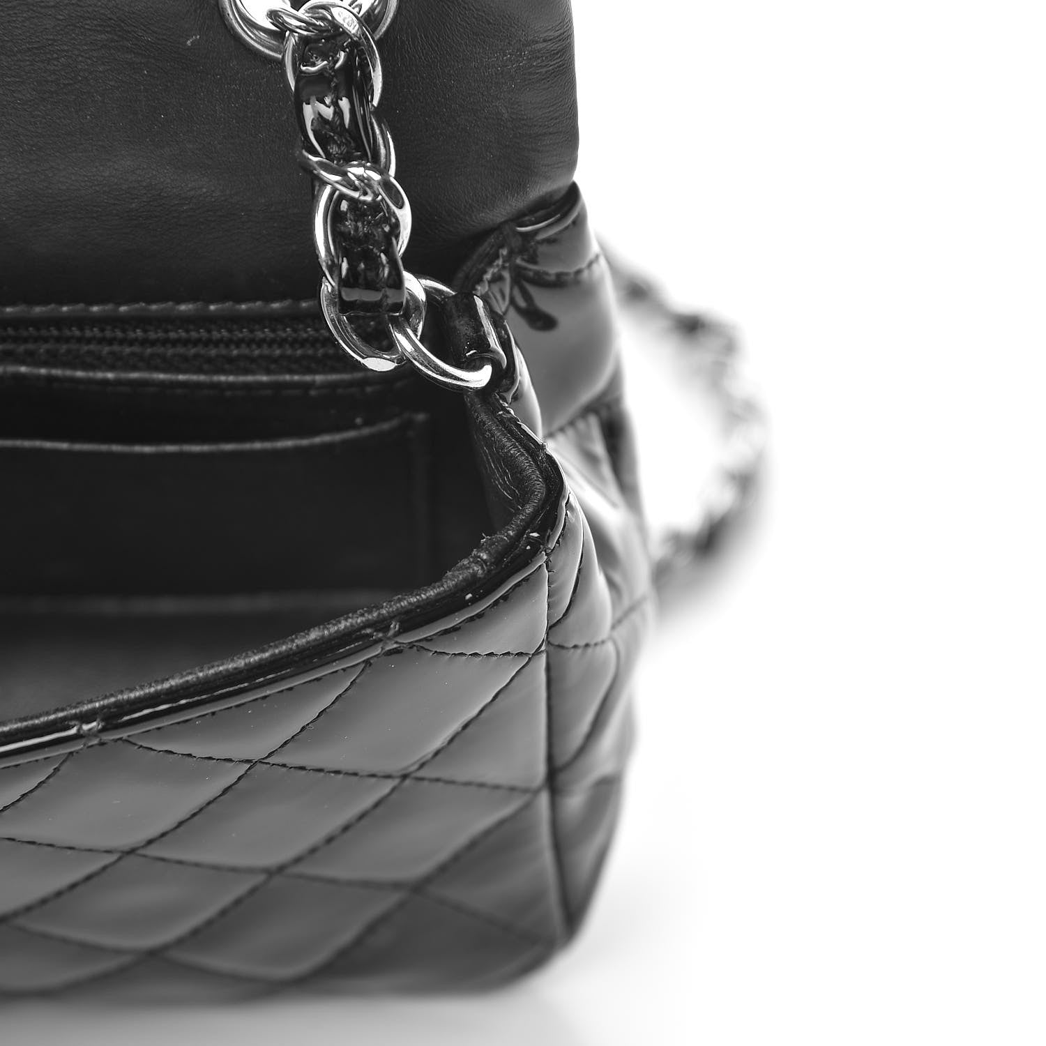 Chanel Patent Calfskin Quilted Mini Rectangular Flap Black 15 of 20