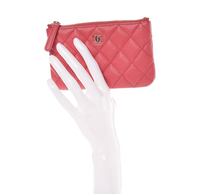 Chanel Caviar Quilted Small Cosmetic Case Pink 2 of 8