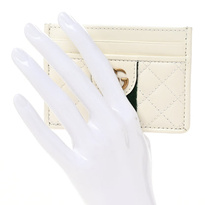 Gucci Calfskin Web Stitched Ophidia Card Holder Off White 2 of 8