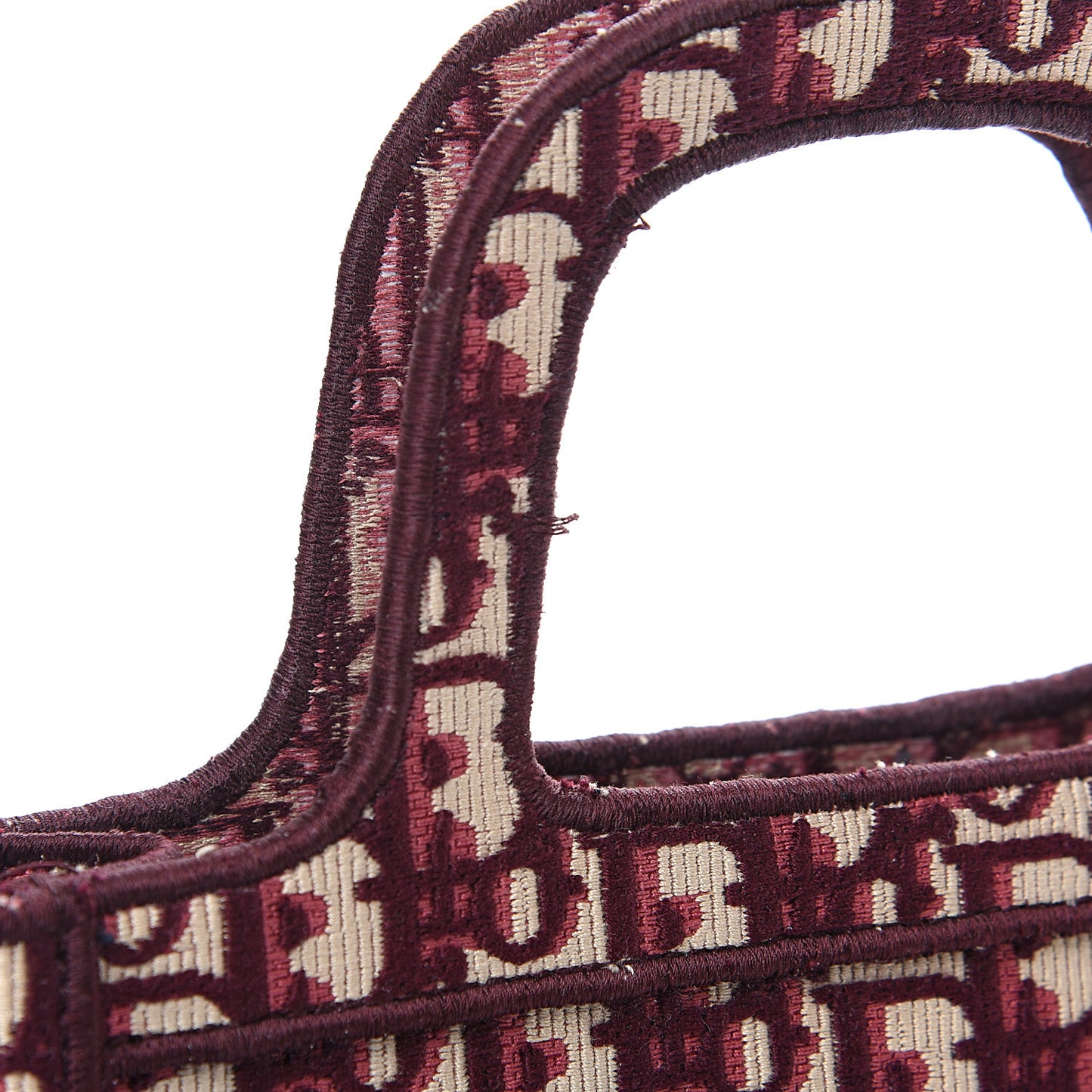 Oblique Mini Book Tote Burgundy Multicolor