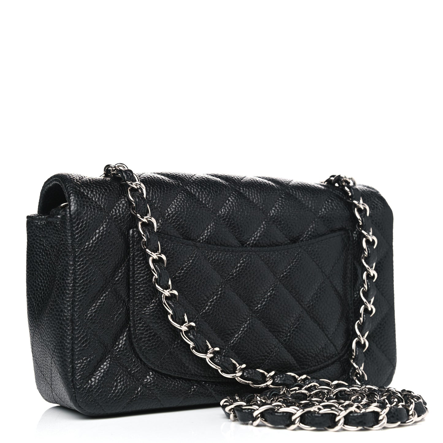 Caviar Quilted Mini Rectangular Flap Black