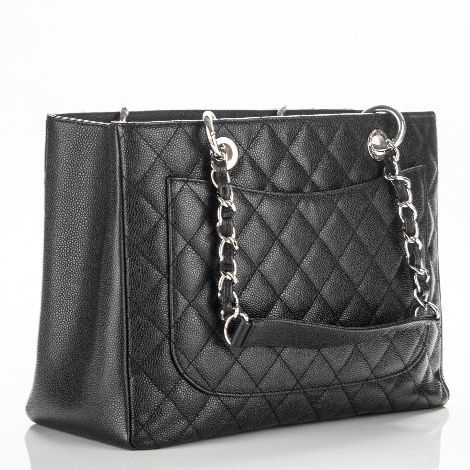 Chanel Caviar Quilted Grand Shopping Tote GST Black 3 of 7