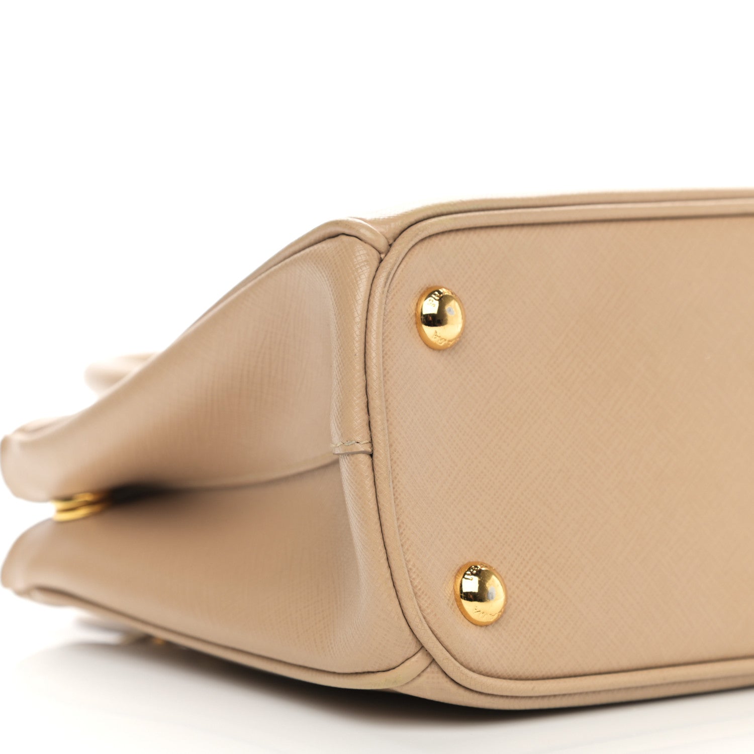 Prada Saffiano Lux Mini Galleria Double Zip Tote Sabbia 9 of 14