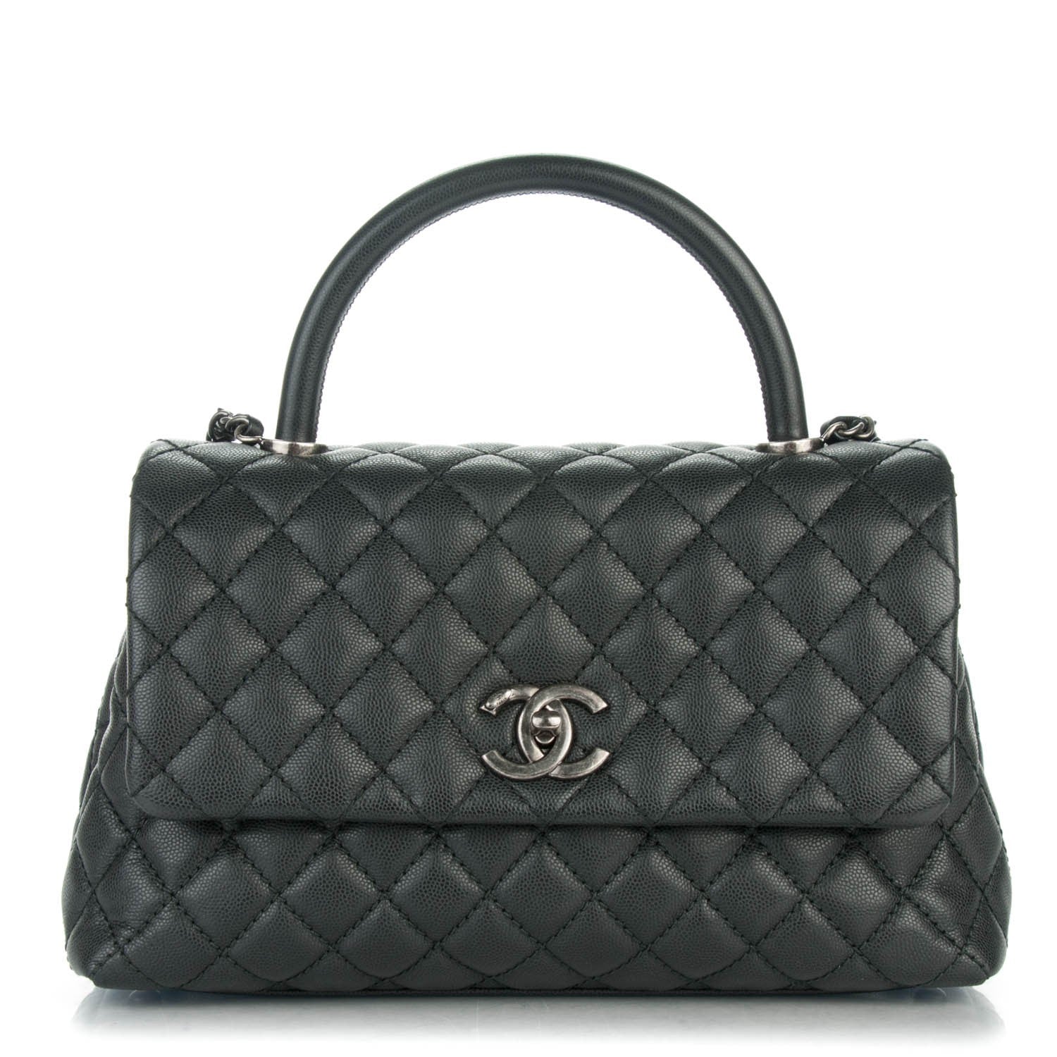 Chanel Caviar Quilted Small Coco Handle Flap Black 1 of 7