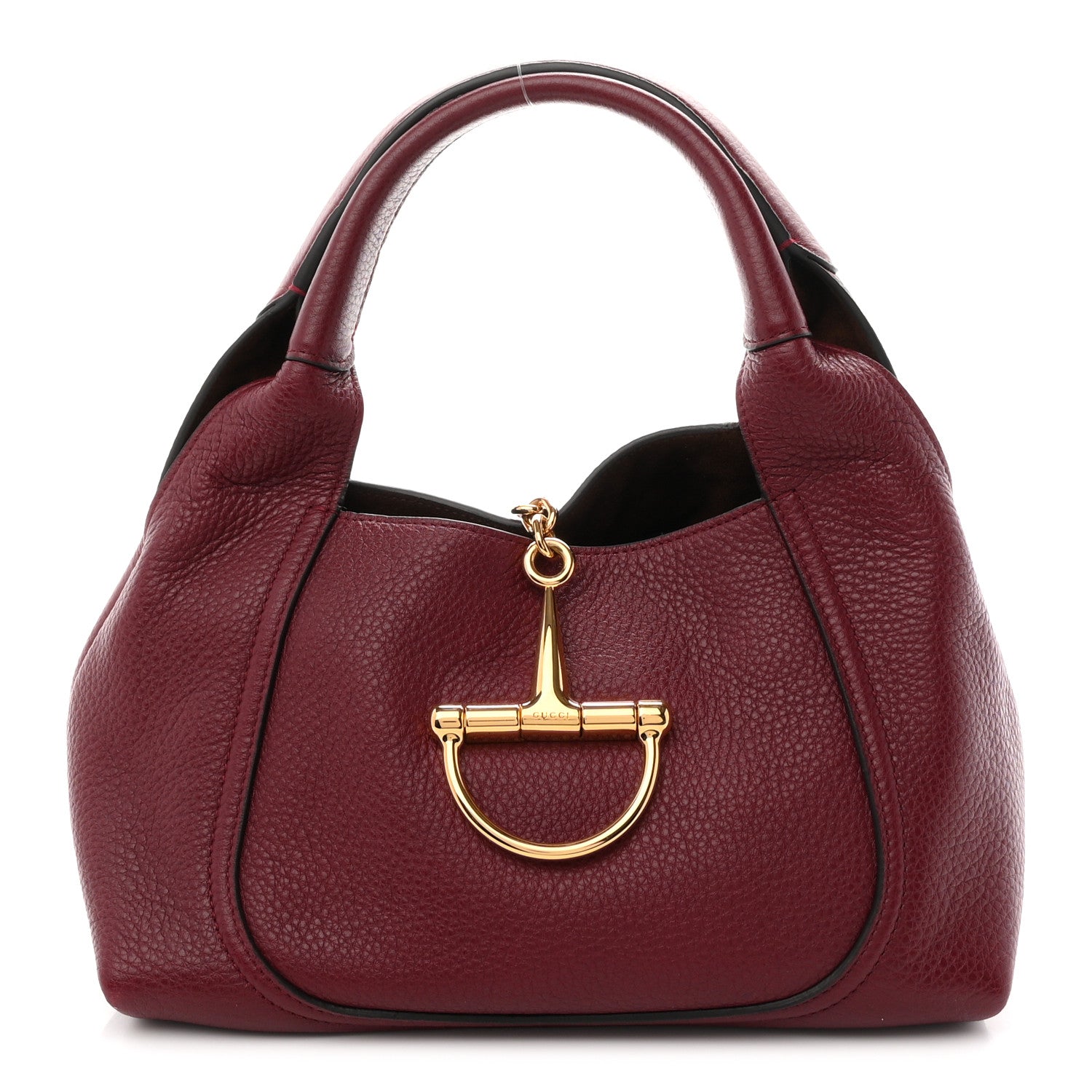 Gucci Grained Calfskin Softbit Medium Shoulder Bag Rosso Ancora 1 of 9