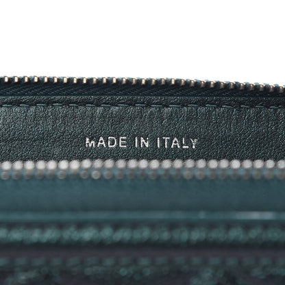 Chanel Iridescent Caviar Quilted Medium Filigree Zip Around Wallet Dark Turquoise 10 of 11