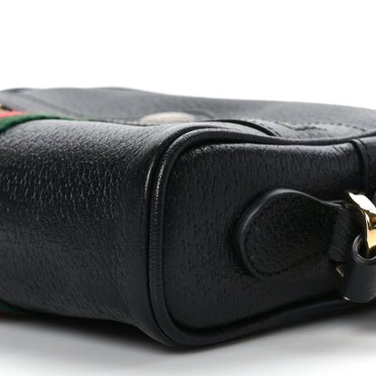 Gucci Calfskin Web Mini Ophidia Shoulder Bag Black 9 of 9