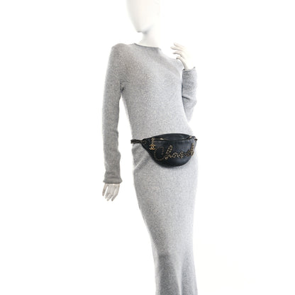 Chanel Calfskin Chain 20s Signe Waist Bag Black 2 of 10