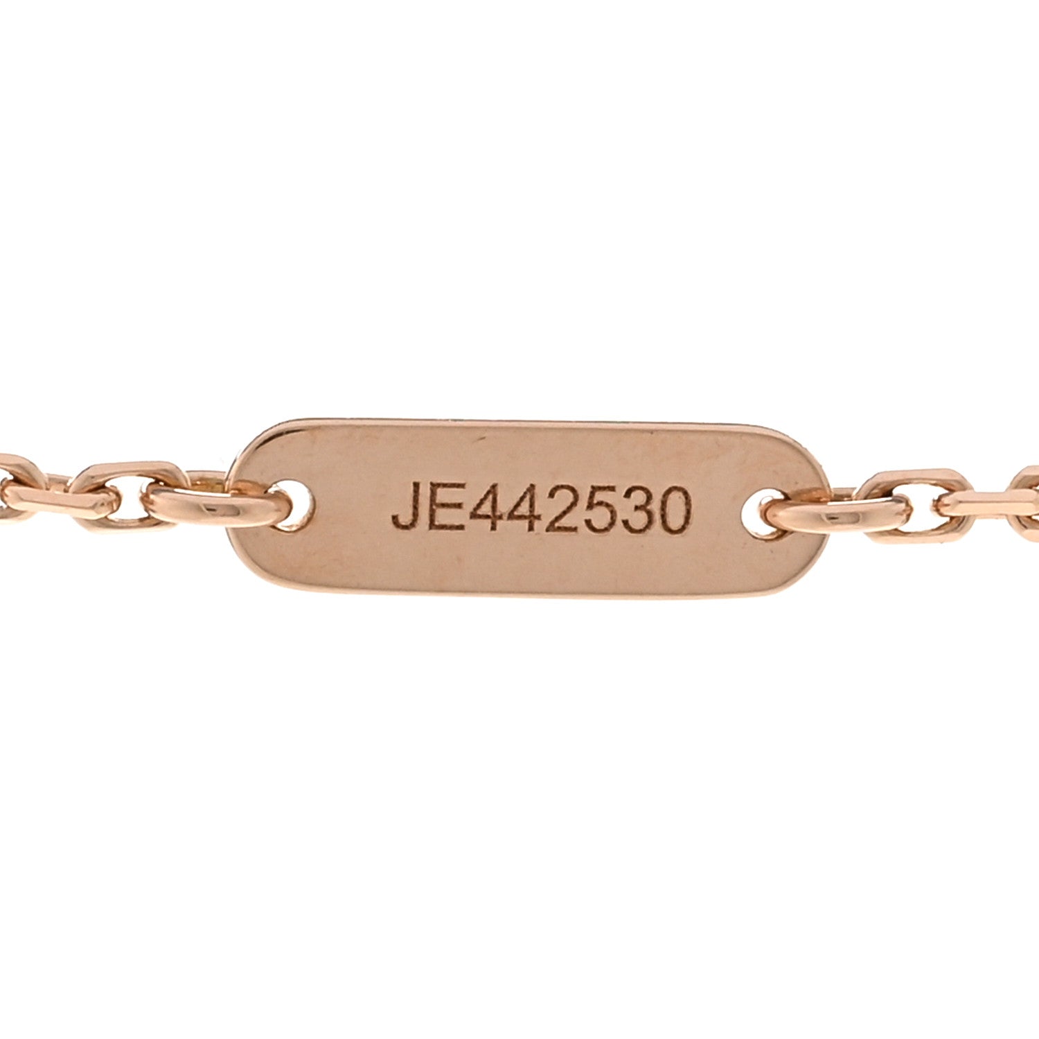 Van Cleef & Arpels 18K Rose Gold Diamond Pink Porcelain Vintage Alhambra Pendant Necklace 6 of 6