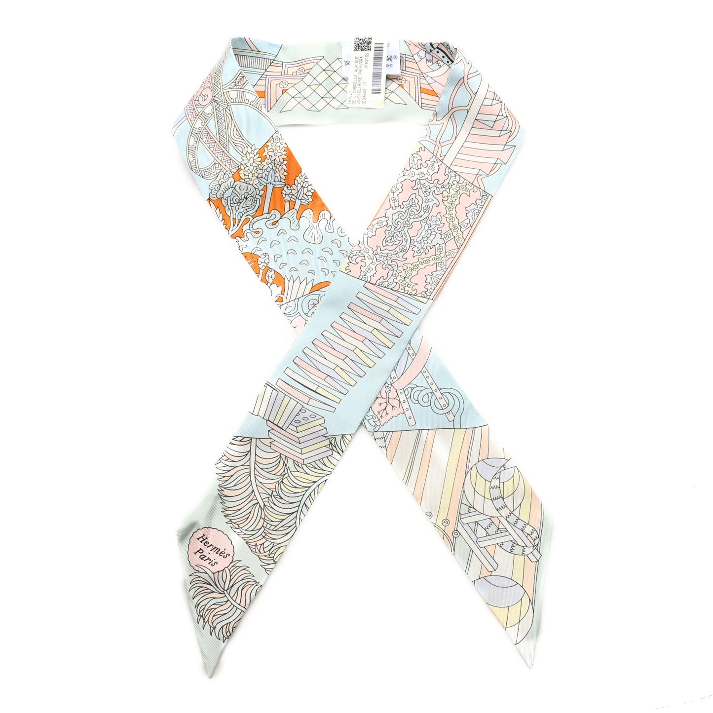 Silk De l'Ombrelle Aux Duels Twilly Ciel Rose Pale Orange