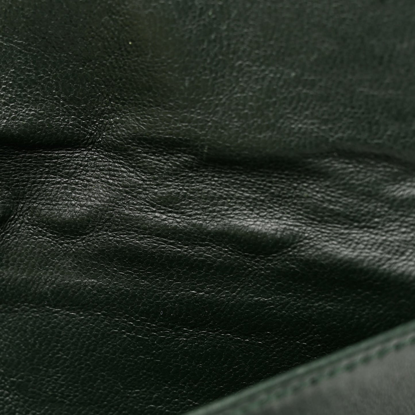 Lambskin Quilted Small Single Flap With Pouch Green