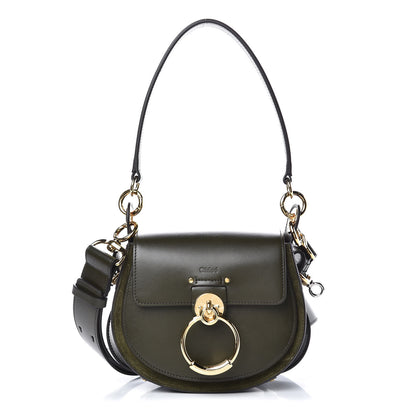 Chloe Calfskin Suede Small Tess Bag Deep Forest 1 of 6