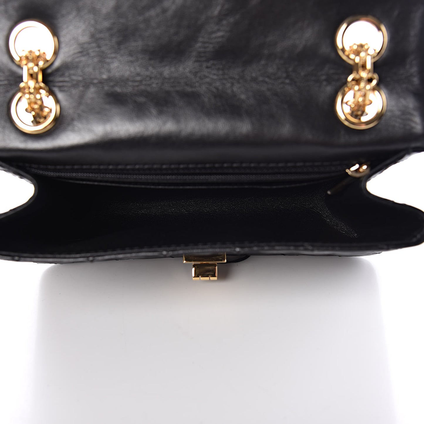Aged Calfskin Quilted 2.55 Reissue Mini Flap Black