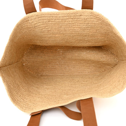 Loewe Raffia Paula's Ibiza Fold Shopper Tote Natural Tan 5 of 9