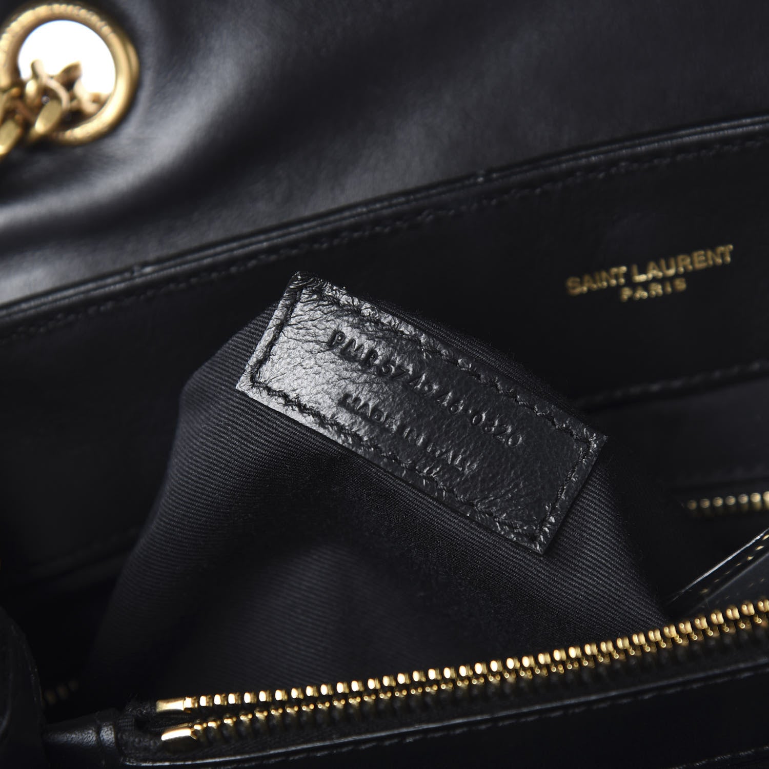 Saint Laurent Calfskin Y Quilted Monogram Medium Loulou Chain Satchel Black 6 of 9