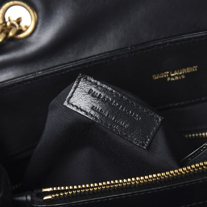 Saint Laurent Calfskin Y Quilted Monogram Medium Loulou Chain Satchel Black 6 of 9