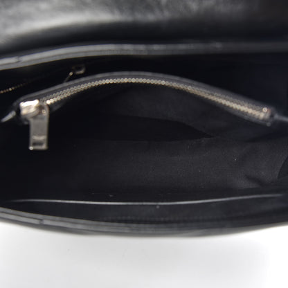 Saint Laurent Calfskin Y Quilted Monogram Medium Loulou Satchel Black 5 of 9
