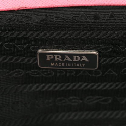 Prada Tessuto Nylon Saffiano Kisslock Shoulder Bag Rosa 6 of 17