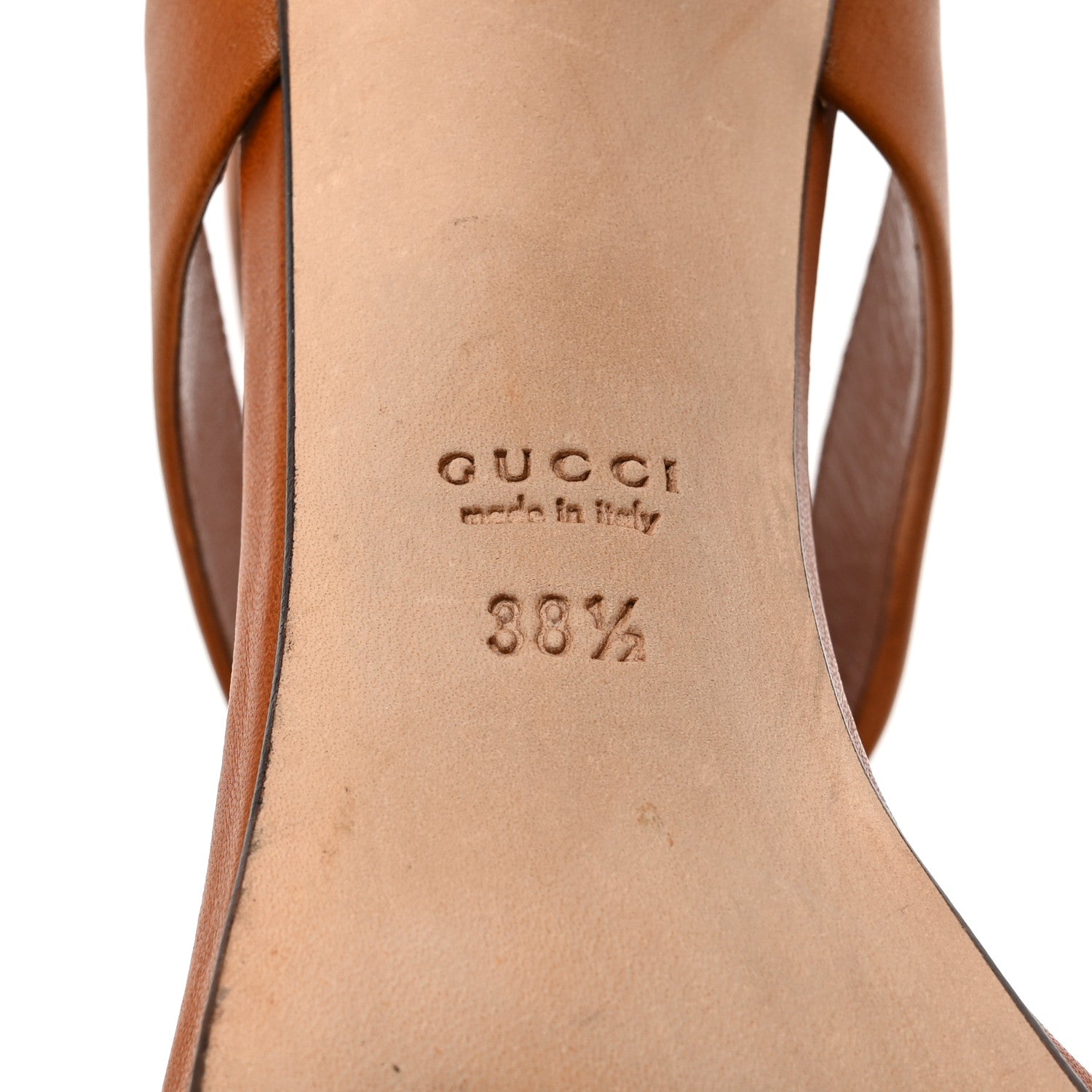 Gucci Saddle Soft Lux 1973 Sandals 38.5 Ginger Bread 9 of 10