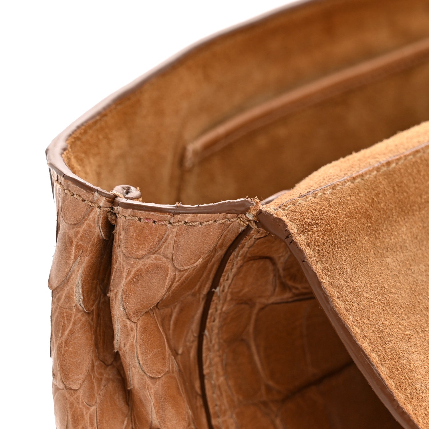 Mulberry Nappa Crocodile Embossed Medium Lily Flap Camel 13 of 15