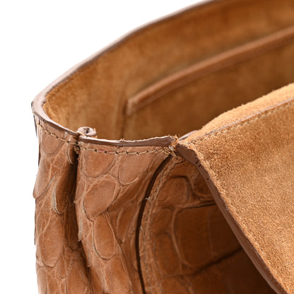 Mulberry Nappa Crocodile Embossed Medium Lily Flap Camel 13 of 15