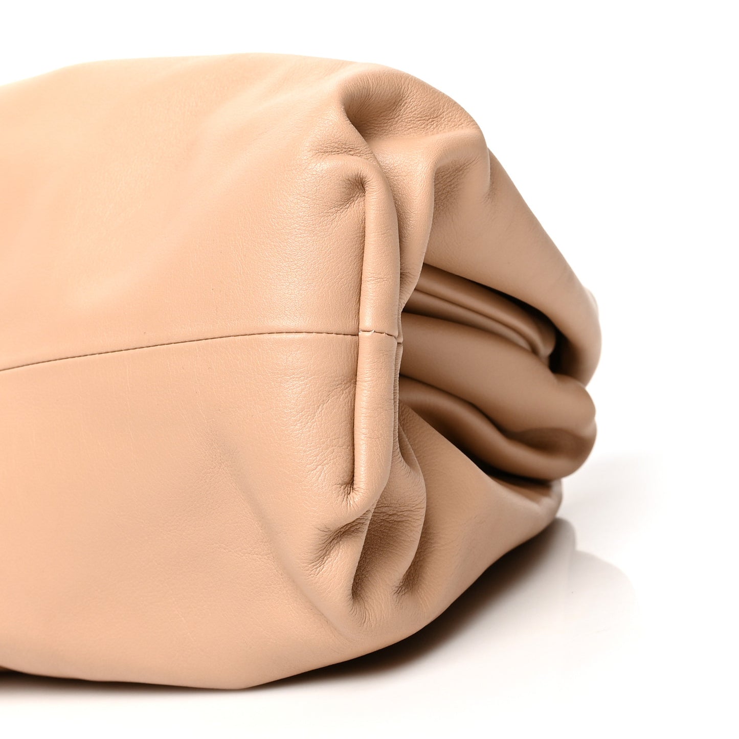 Smooth Butter Calf The Pouch Oversized Clutch Nude