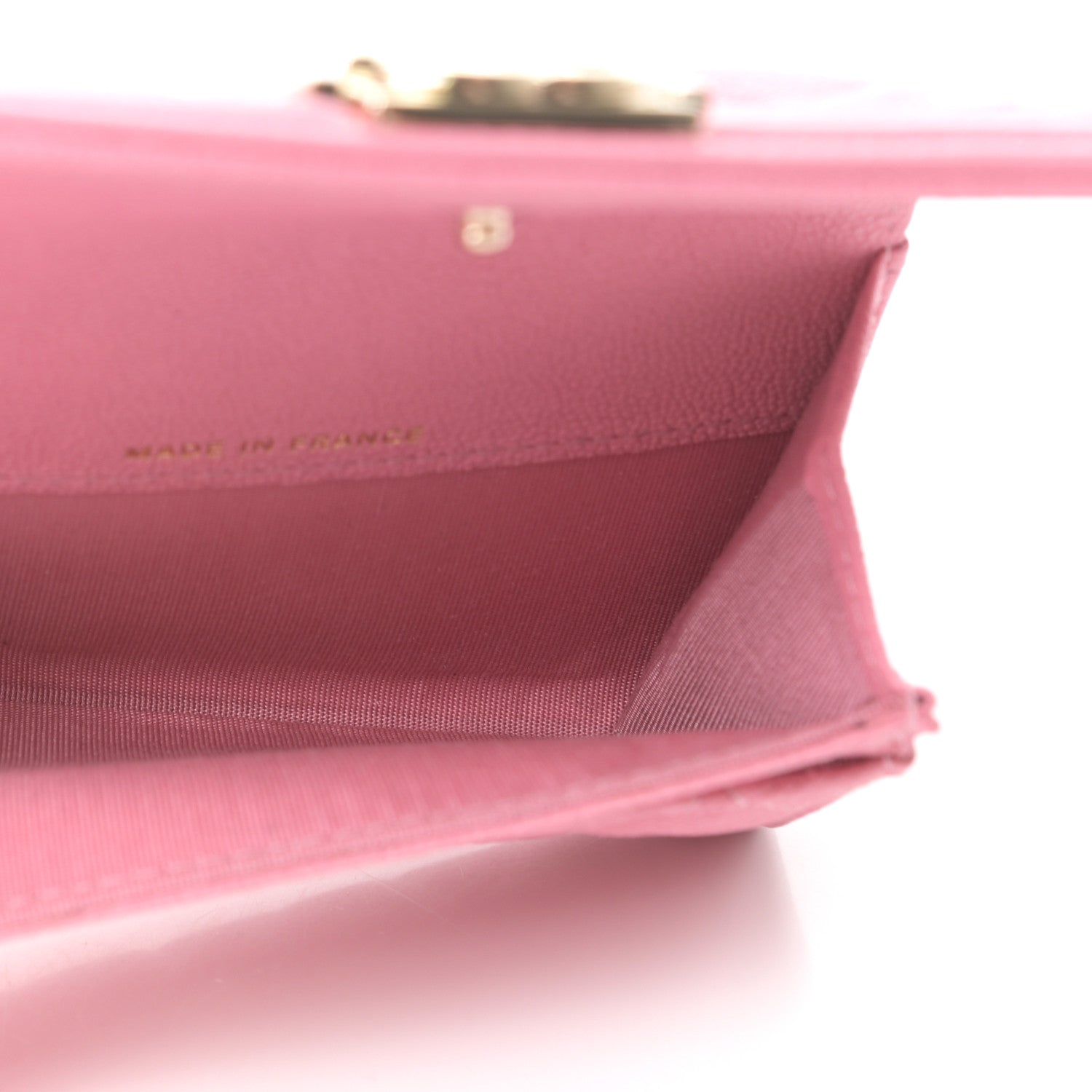 Chanel Caviar Quilted Boy Flap Card Holder Wallet Light Pink 5 of 7