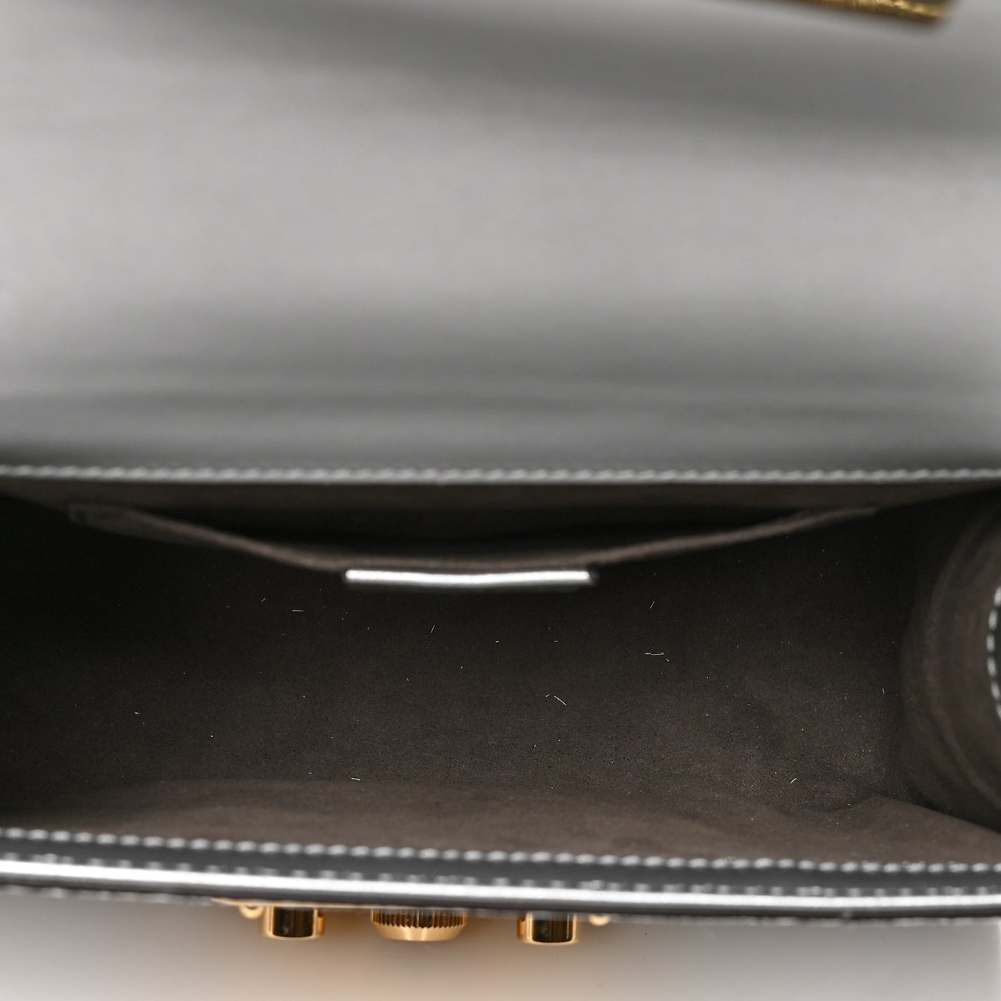 Galassia Small Padlock Shoulder Bag Argento