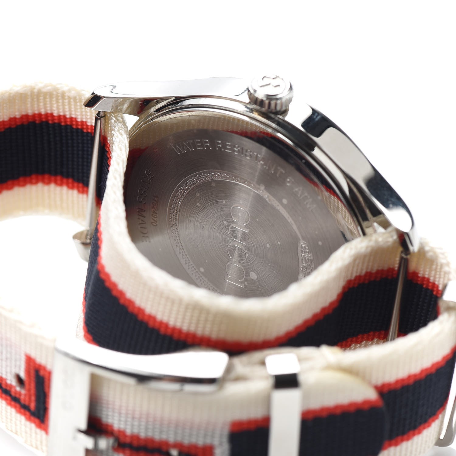 Gucci Stainless Steel Nylon 38mm G-Timeless Web Quartz Watch White 4 of 5
