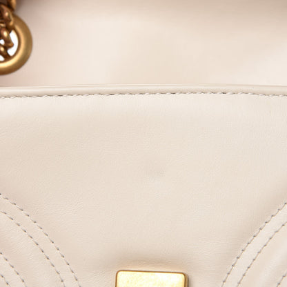 Gucci Calfskin Matelasse Mini GG Marmont Shoulder Bag White 9 of 9