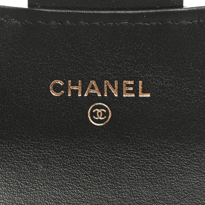 Chanel Patent Quilted Flap Card Holder Wallet Black 6 of 8