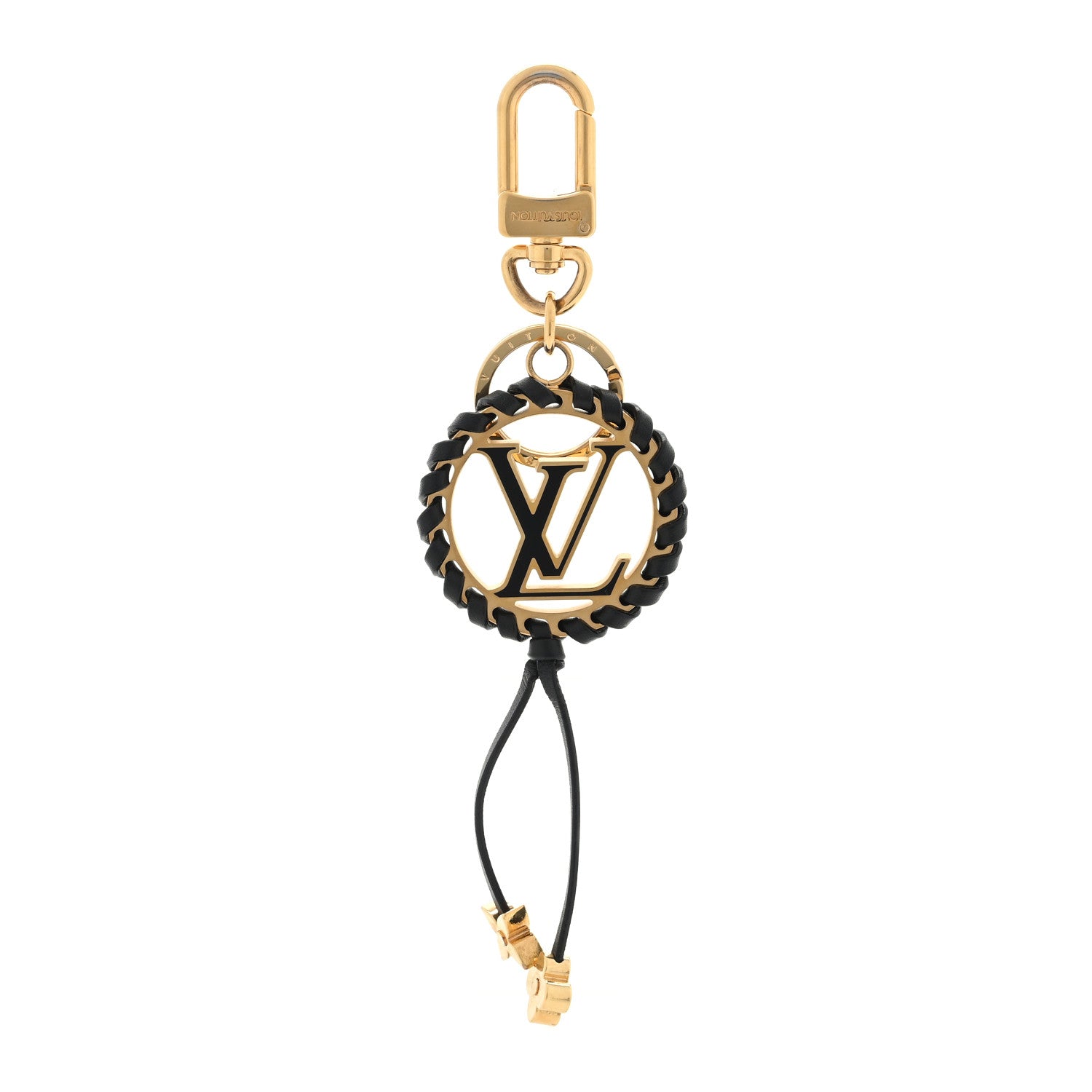 Louis Vuitton Metal Lambskin Enamel Very Bag Charm Key Holder Black 1 of 3