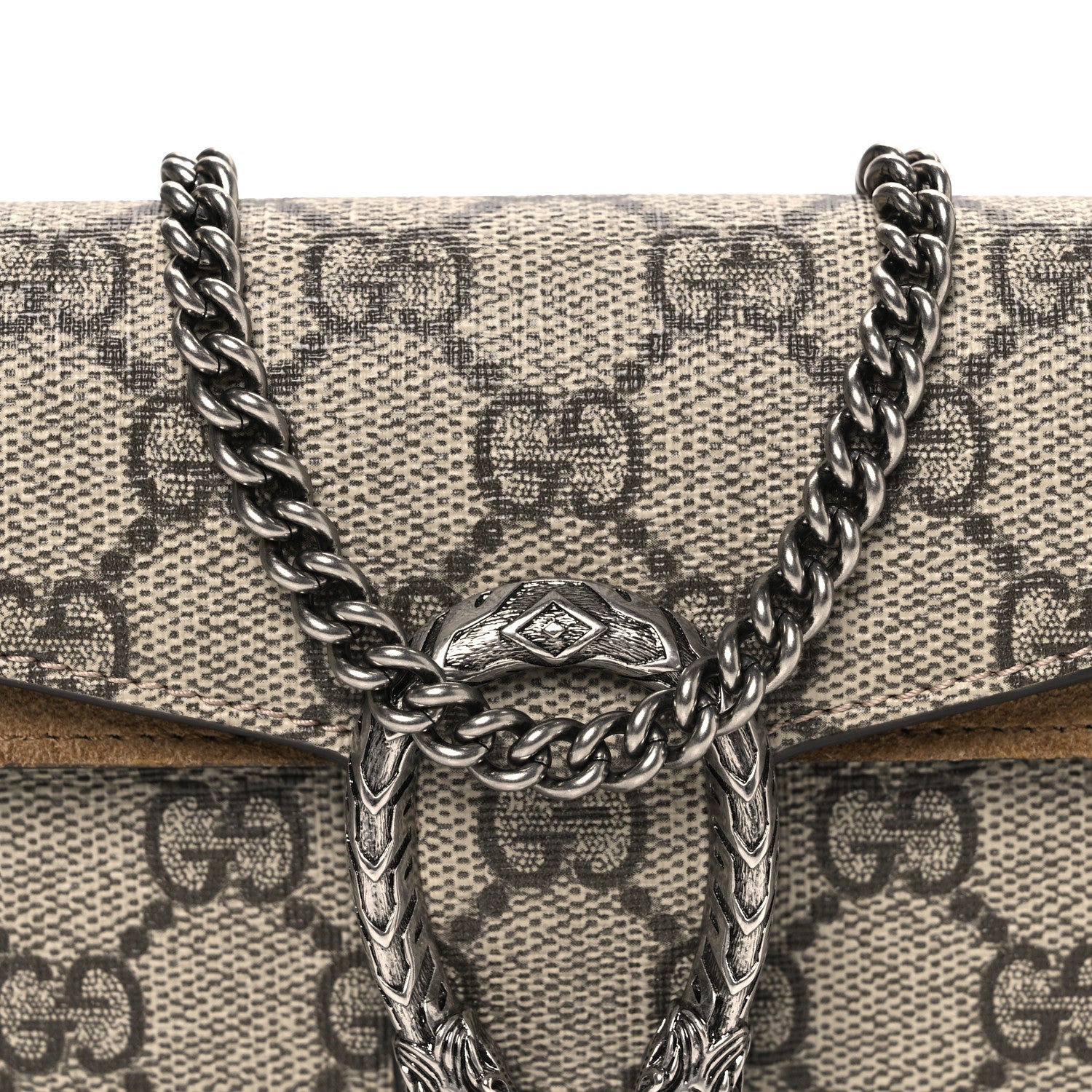 Gucci GG Supreme Monogram Super Mini Dionysus Shoulder Bag Taupe 7 of 10