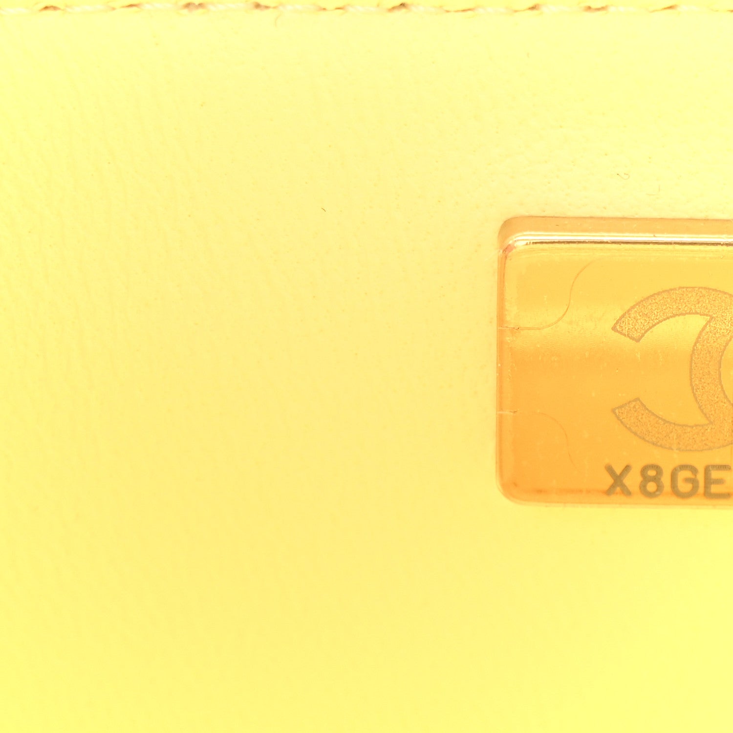 Chanel Lambskin Quilted Mini Rectangular Flap Light Yellow 7 of 10
