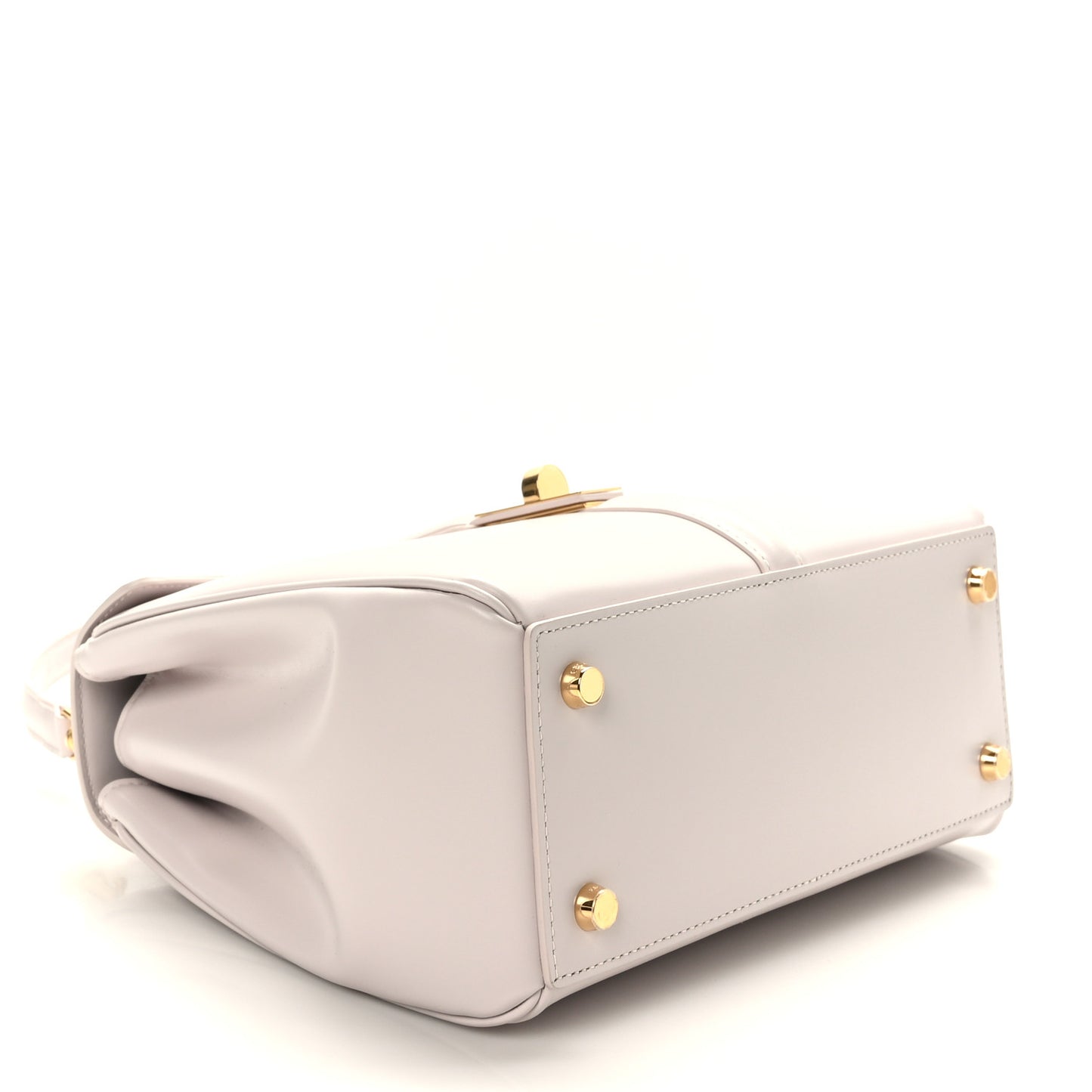Satinated Calfskin Small 16 Top Handle Bag Poudre