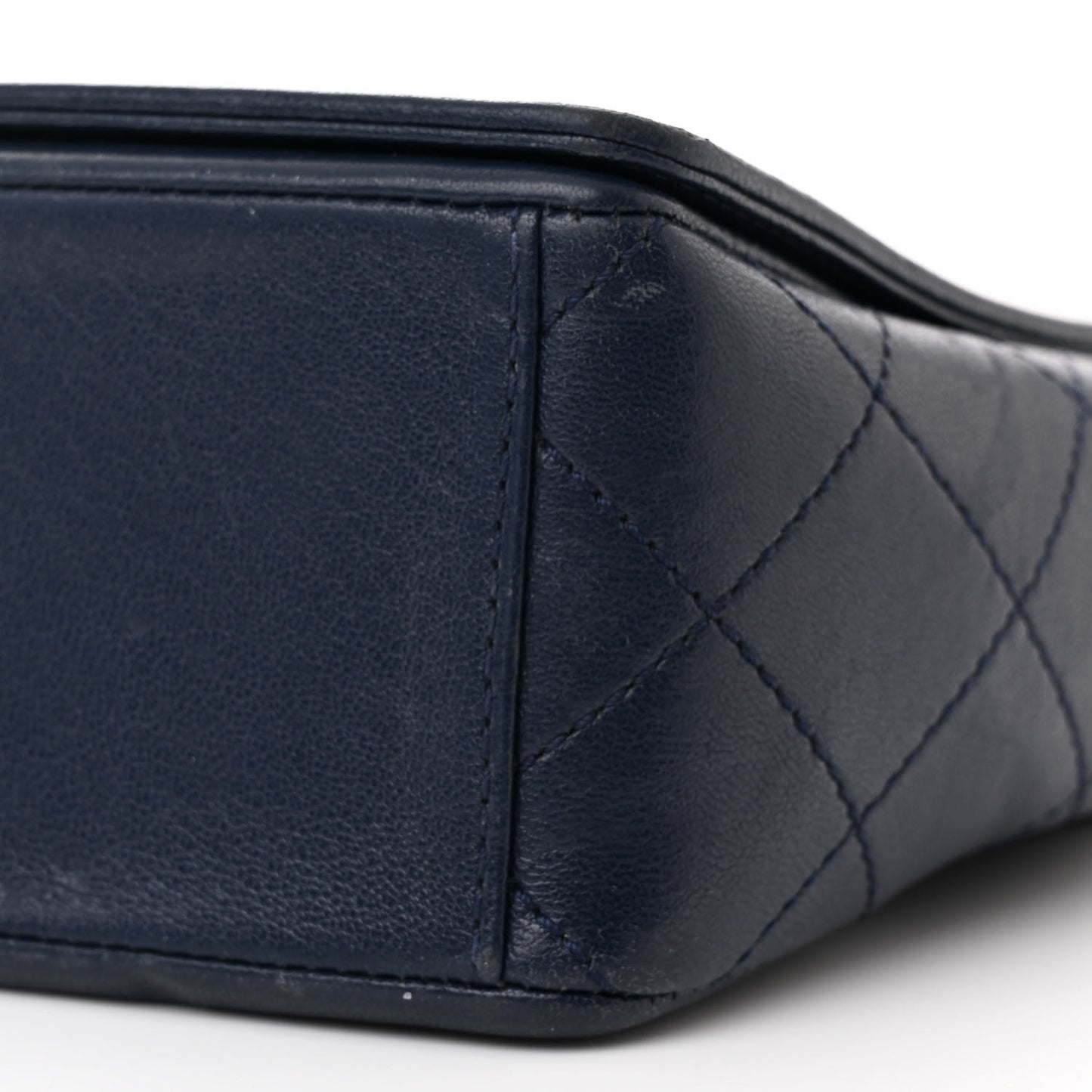 Sheepskin Quilted Vintage Mademoiselle Flap Dark Navy