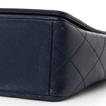 Chanel Sheepskin Quilted Vintage Mademoiselle Flap Dark Navy 10 of 15