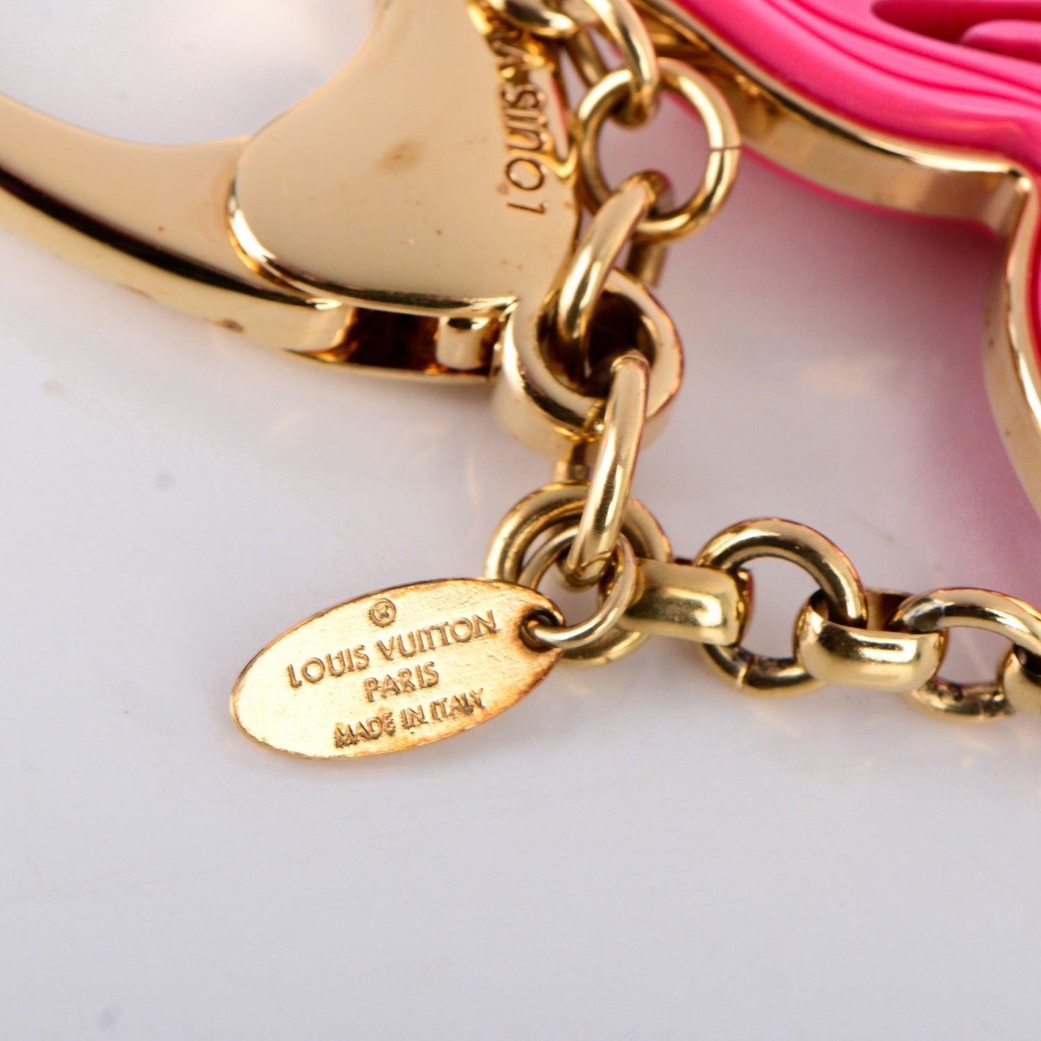 Louis Vuitton Resin Naif Bag Charm Pink 5 of 5