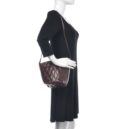 Givenchy Lambskin Quilted Mini GV Bucket Bag Aubergine 2 of 8