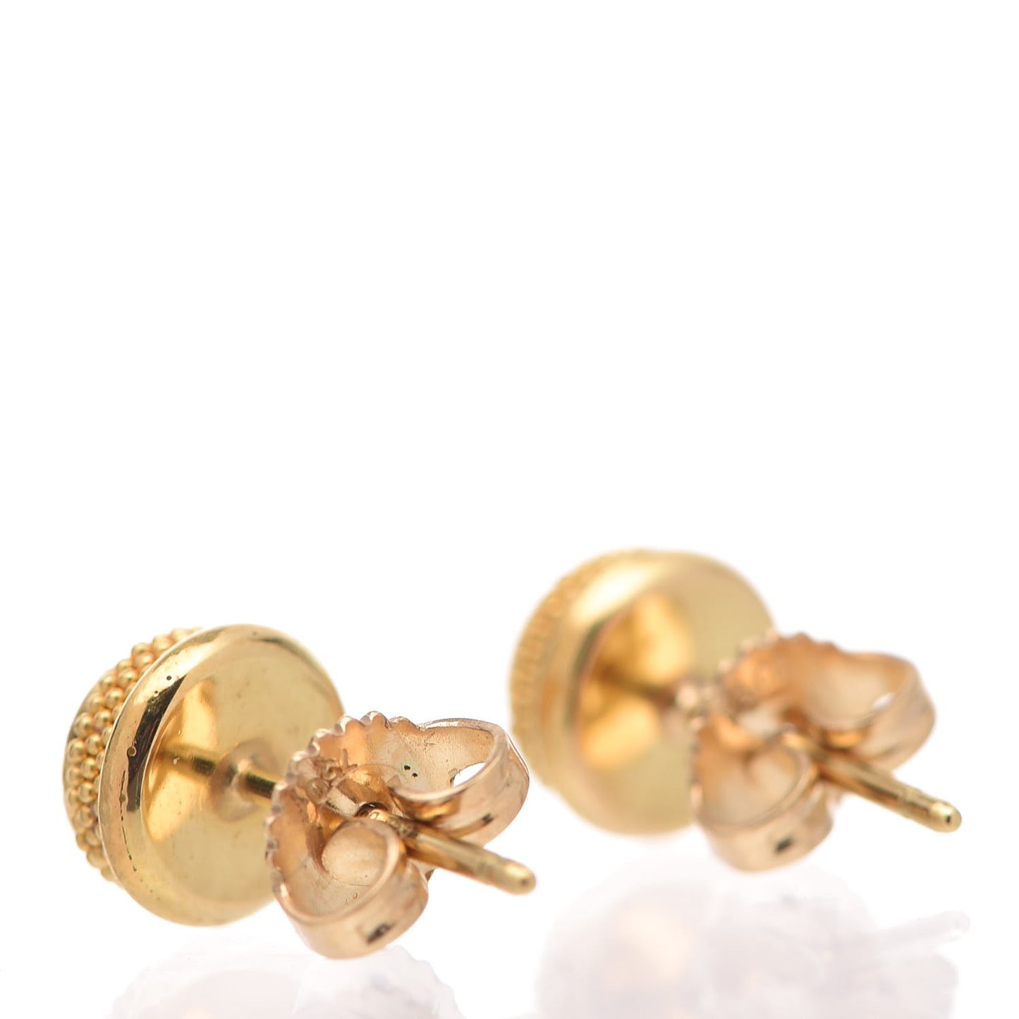 18K Yellow Gold Ruby Post Earrings